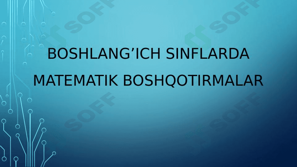 Boshlang’ich sinflarda matematik boshqotirmalar 2 1