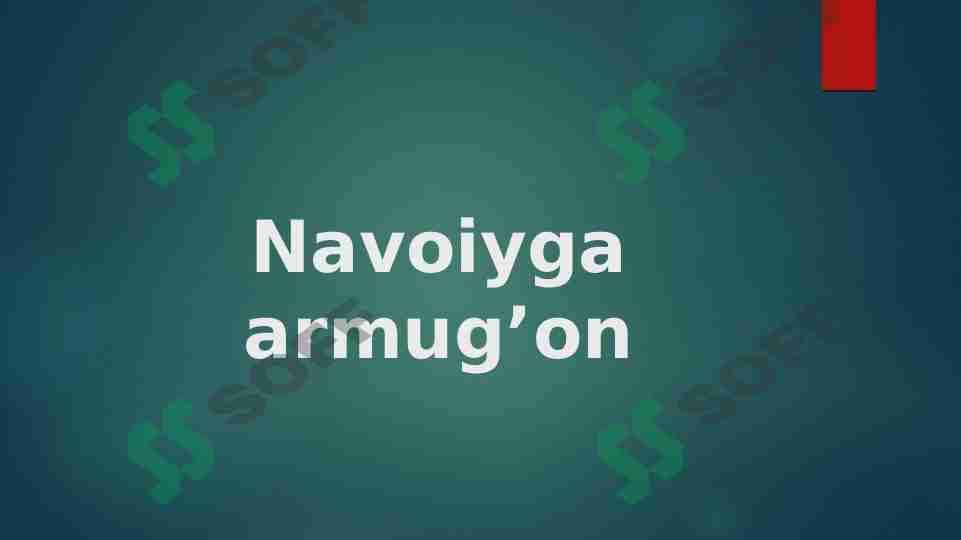 Navoiyga armug’on 1