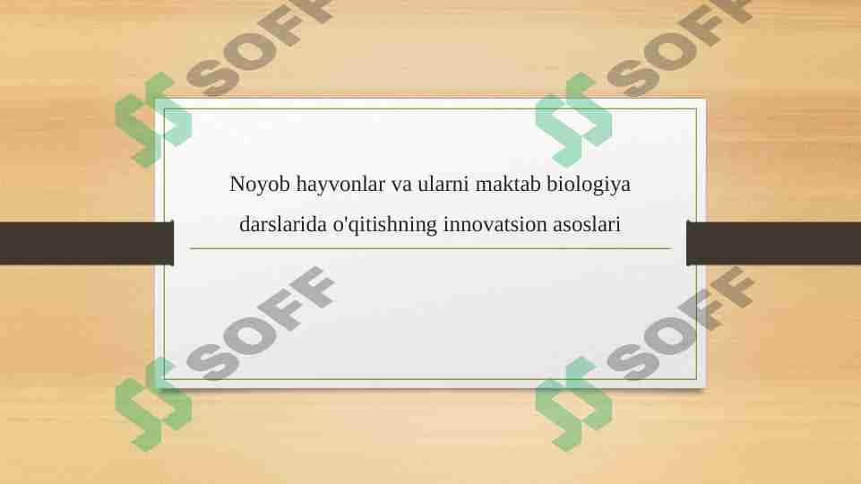 Noyob hayvonlar 1