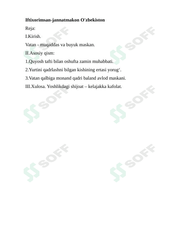 Iftixorimsan O'zbekiston 1
