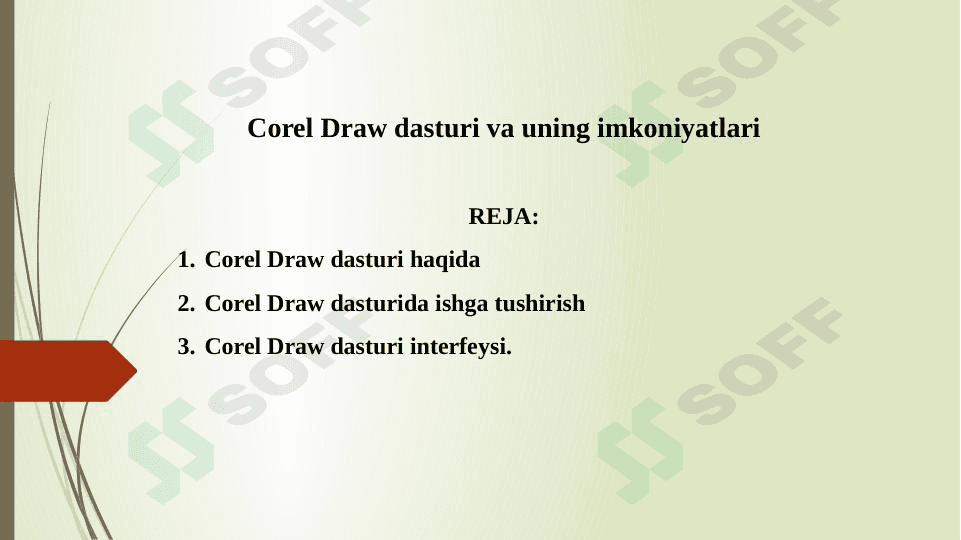 Corel Draw dasturi va uning imkoniyatlari 1