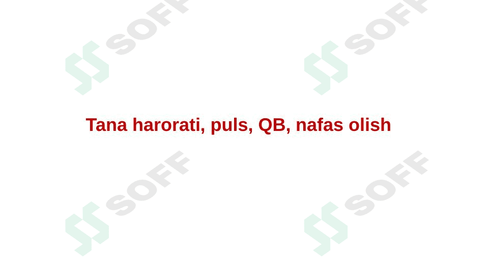 Tana harorati va qon bosimini oʻlchash nafas olish .afas 1