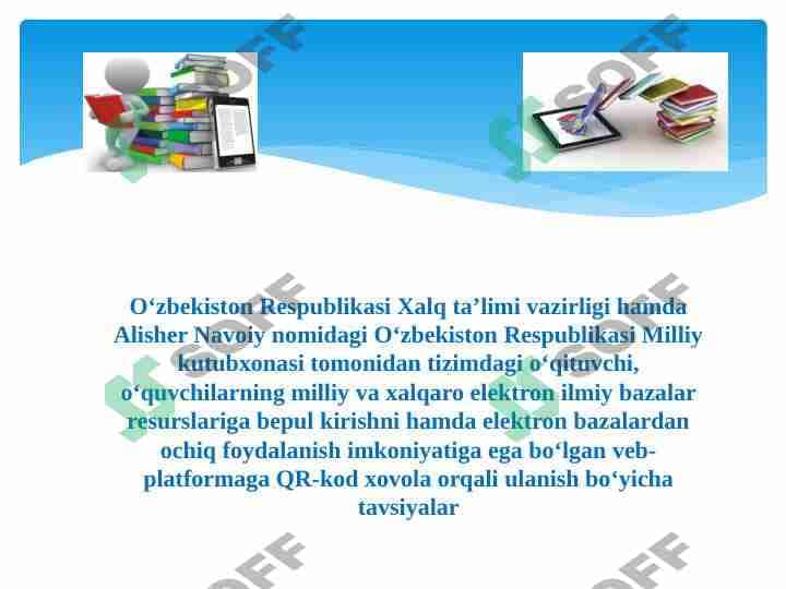 QR-kodli kitob bo`yicha slayd 1