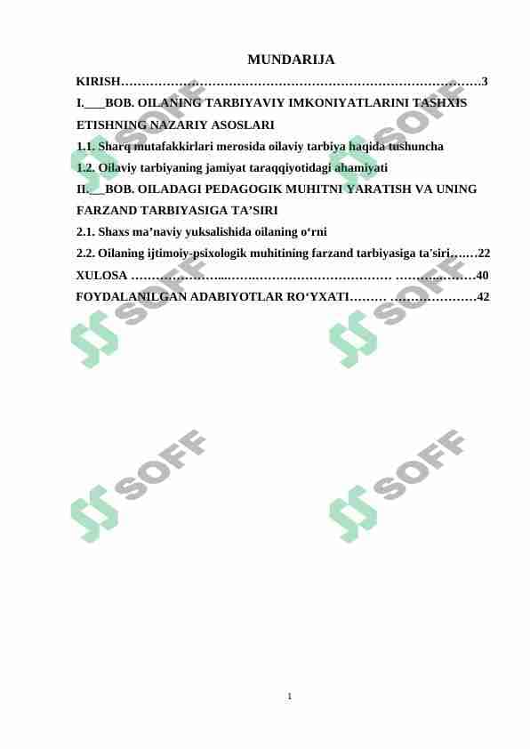 Ma’naviy barkamol insonni shakllanishida oilaning tutgan o’rni 1