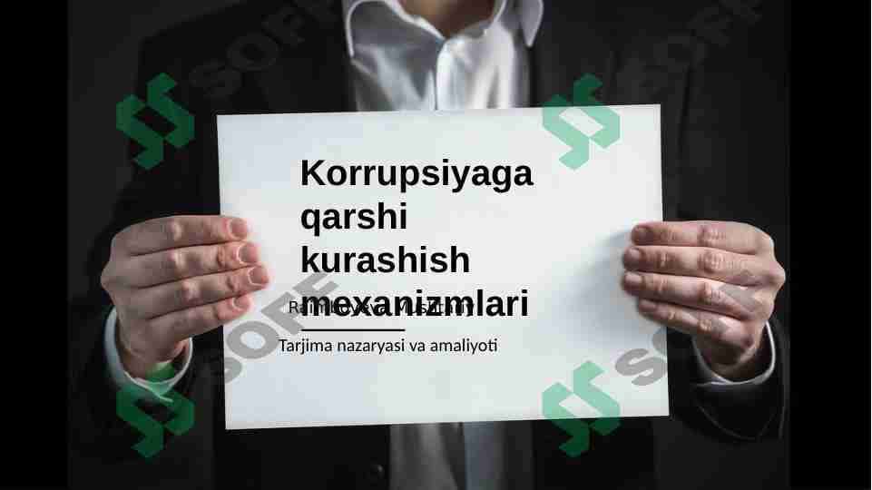 Korrupsiyaga qarshi kurashish 1