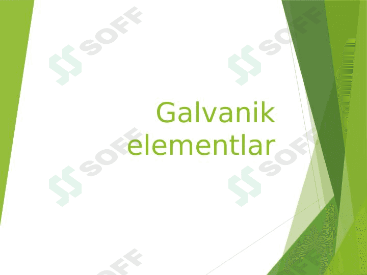 Galvanik elementlar 1