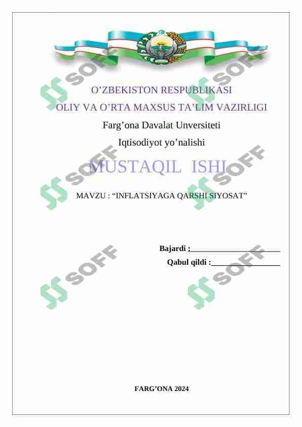 inflatsiyaga qarshi siyosat 1