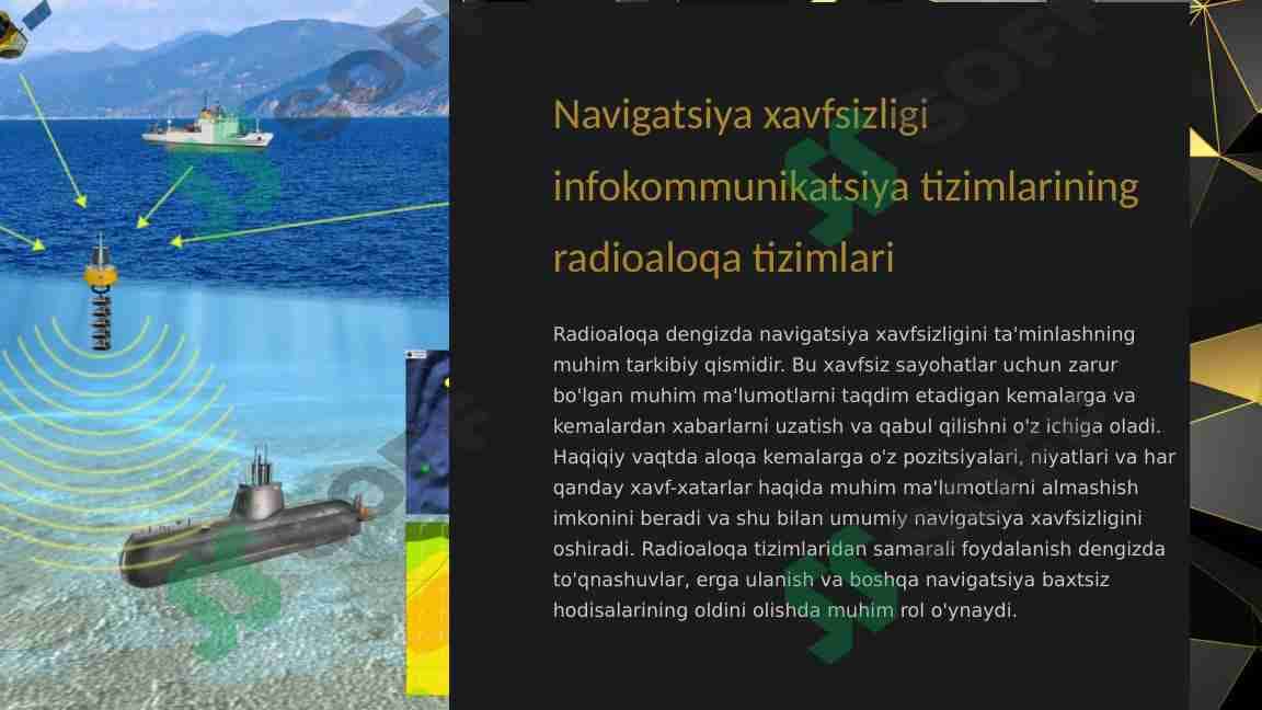 Navigatsiya xavfsizligi infokommunikatsiya tizimlarining radioaloqa tizimlari 1