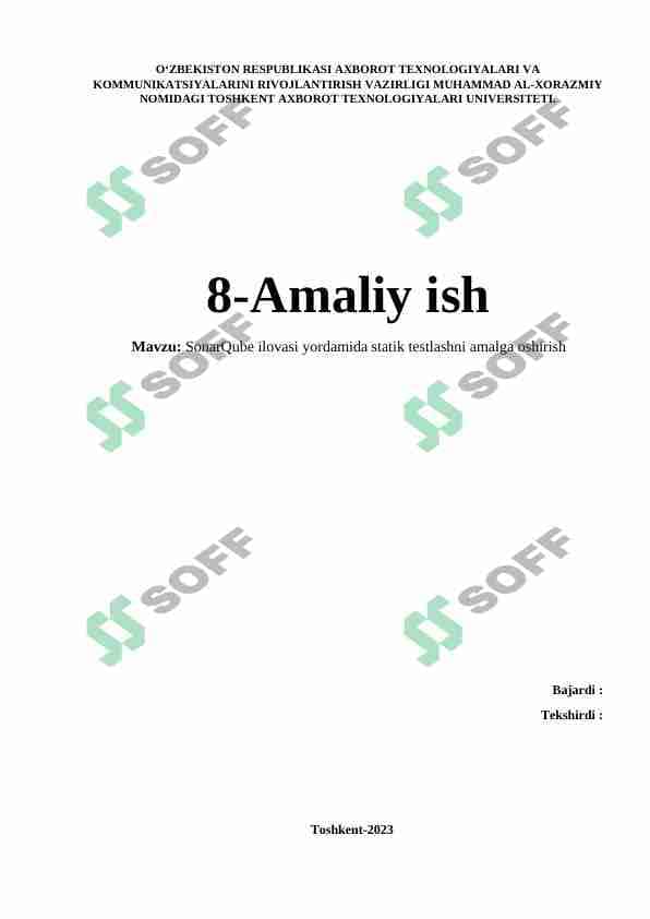 SonarQube ilovasi yordamida statik testlashni amalga oshirish 1