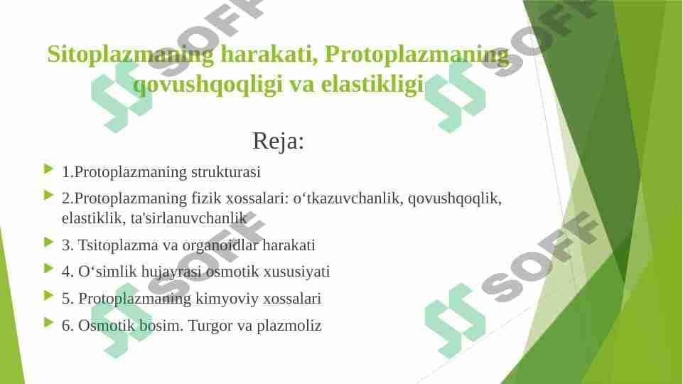 Sitoplazmaning harakati, Protoplazmaning qovushqoqligi va elastikligi 1