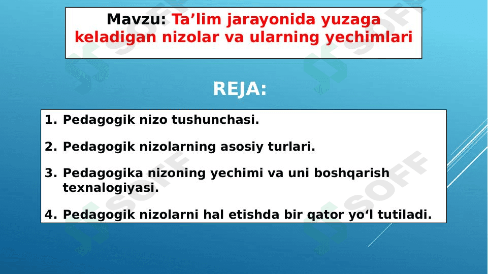 Ta’lim jarayonida yuzaga keladigan nizolar va ularning yechimlari 1