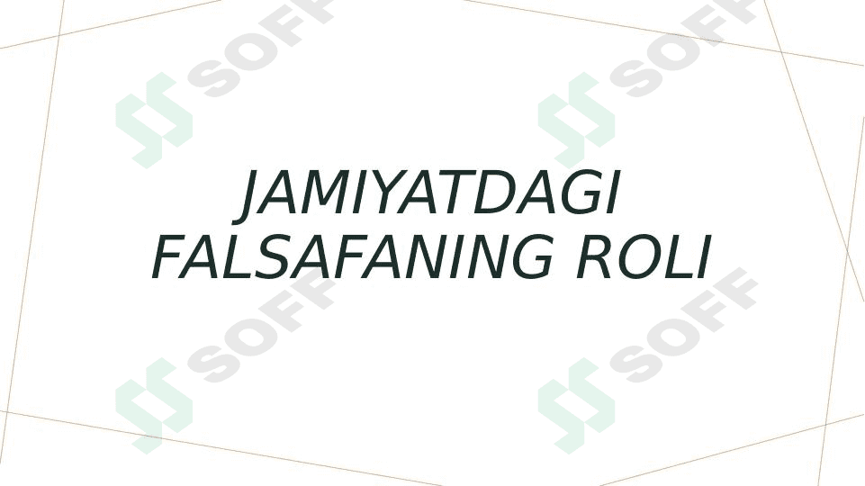 Jamiyatdagi falsafaning roli 1