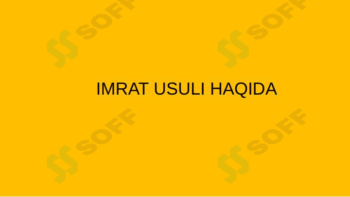 Imrat usuli haqida 1