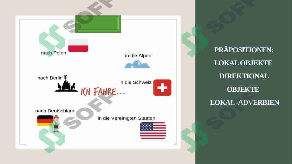 Präpositionen: LOKAL OBJEKTE  DIREKTIONAL OBJEKTE  LOKAL -ADVERBIEN 1