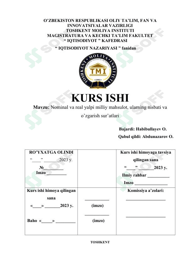 Nominal va real yalpi mahsulot 1