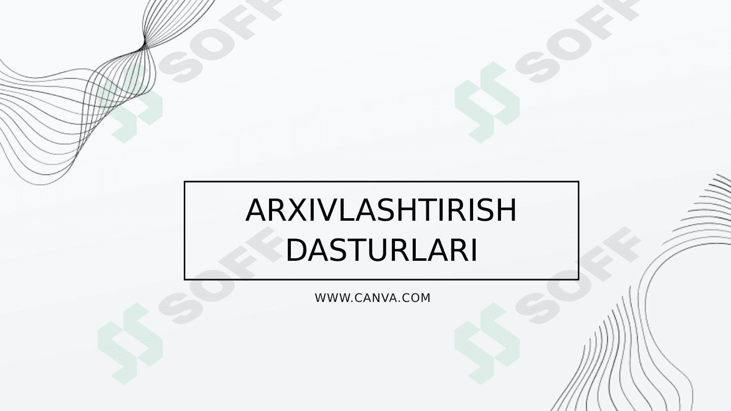 Arxivlashtirish dasturlari 1