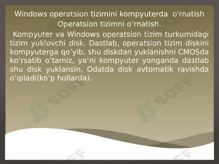 Windows oʻrnatish 1