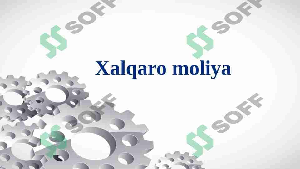 Xalqaro moliya 1