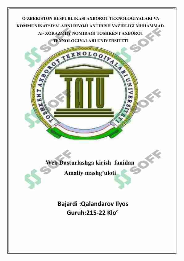 web dasturlashga kirish 1