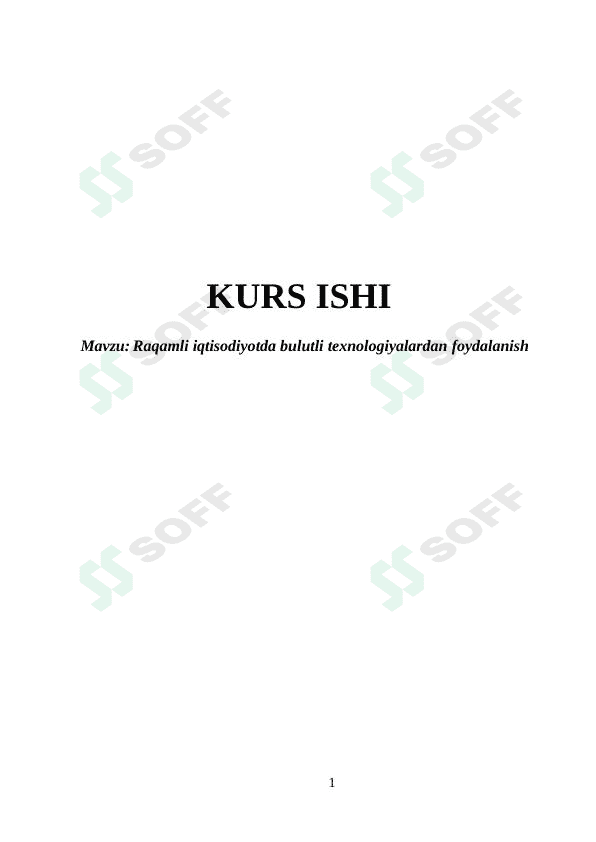 Raqamli iqtisodiyotda bulutli texnologiyalardan foydalanish 1