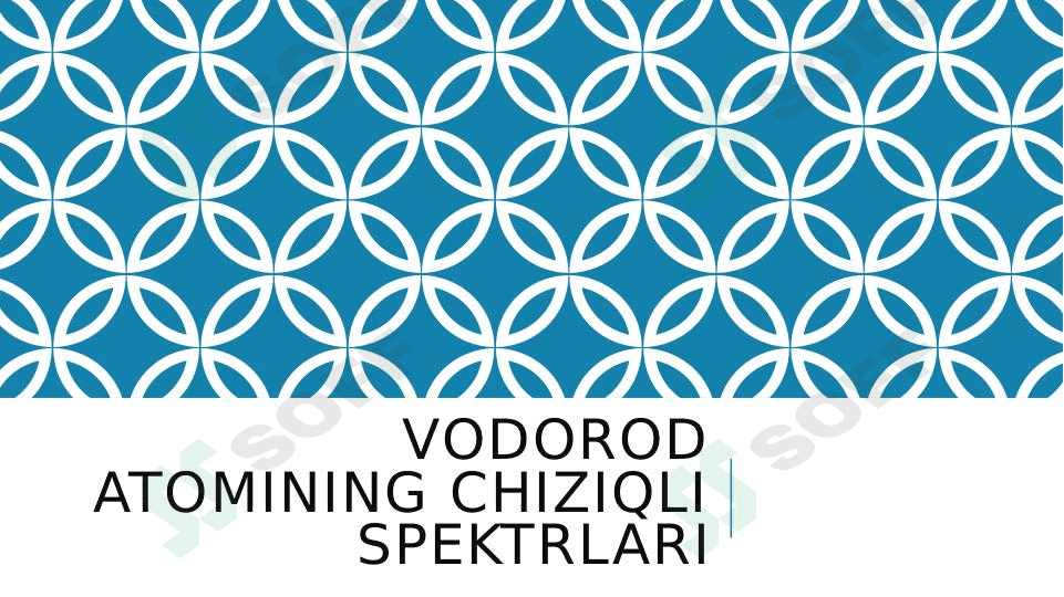 Vodorod atomining chiziqli spektrlari 1