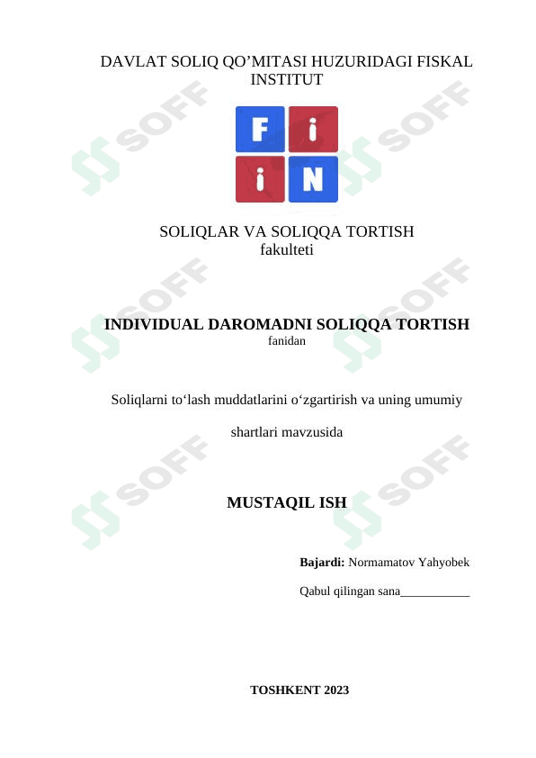 Individual daromadni soliqqa tortish 1