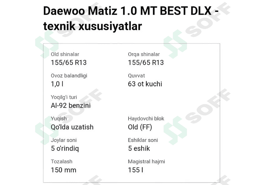 Matiz best 1