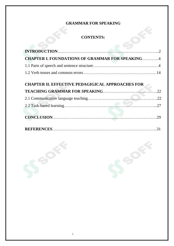 Grammar for speaking 1