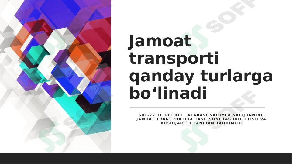 Jamoat transporti. 1