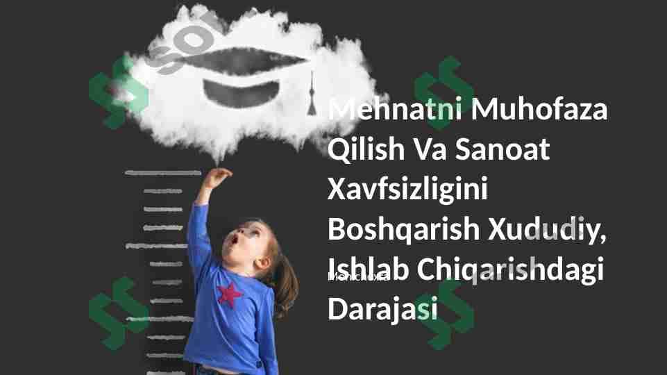 Mehnatni muhofaza qilish va sanoat xavfsizligini boshqarish xududiy, ishlab chiqarishdagi darajasi. 1