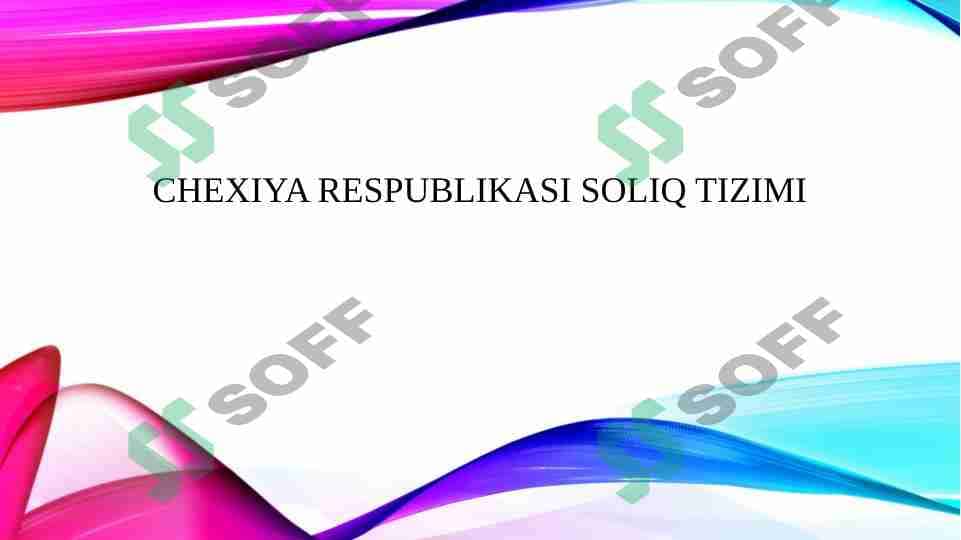 Chexiya respublikasi soliq tizimi 1