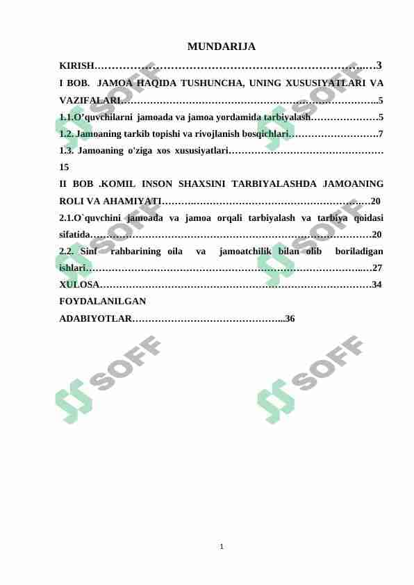 Jamoani tashkil etish metodikasi 1