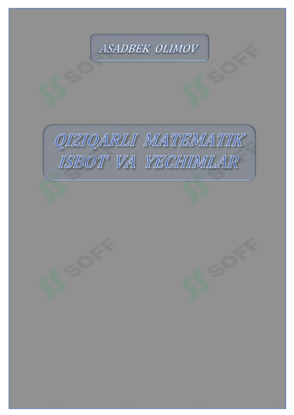 Matematika formulalar isboti 1-qism 1