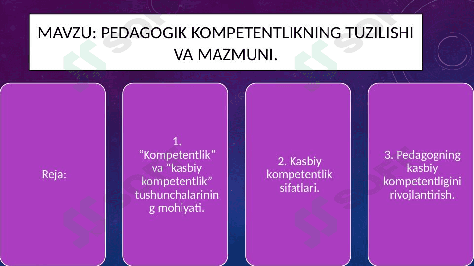Pedagogik kompetentlikning tuzilishi va mazmuni 1