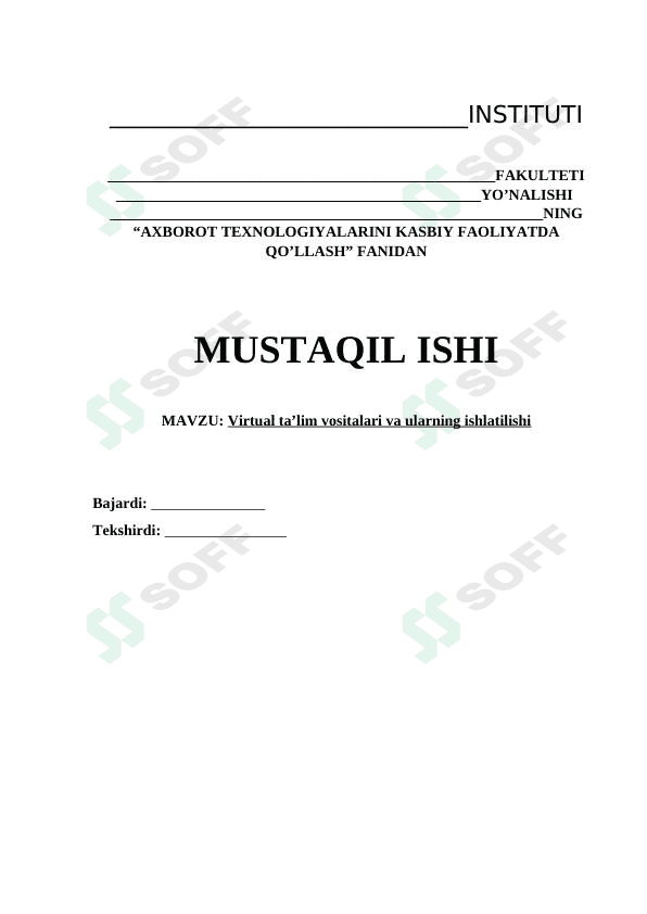 Virtual ta'lim vositalari va ularning  ishlatilishi 1