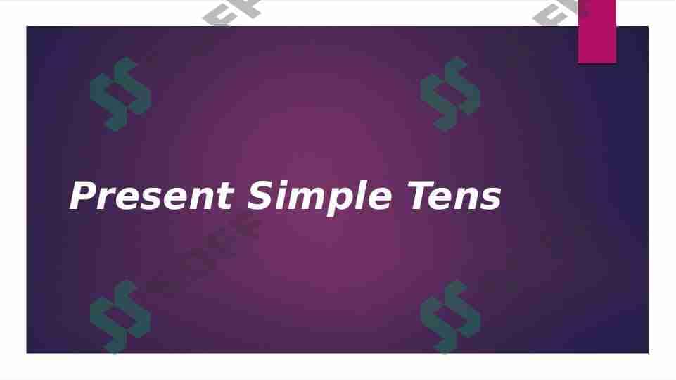 Present simple tens 1