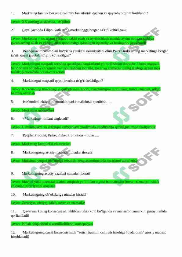 Marketing test javoblari 1