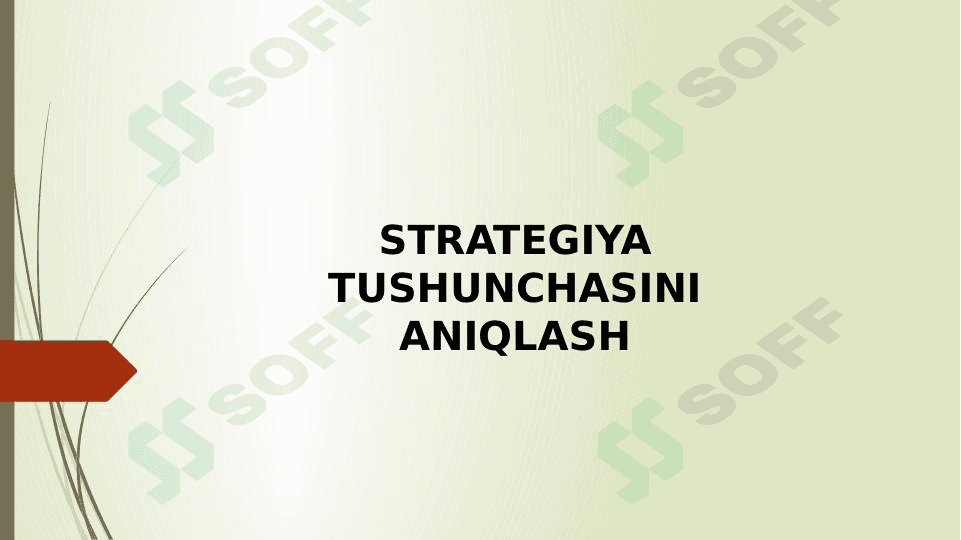 Strategiya tushunchasini aniqlash 1