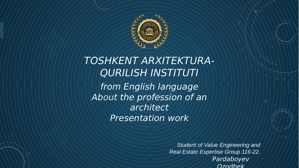 About the profession 1