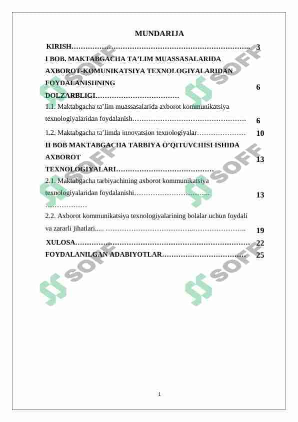 Maktabgacha yoshdagi bolalarga ta’lim-tarbiya berishda axborot texnologiyalarining o’rni 1