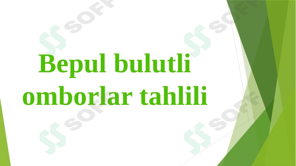 Bepul bulutli omborlar tahlili 1