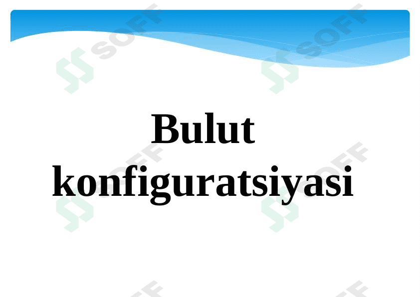 Bulut konfiguratsiyasi 1
