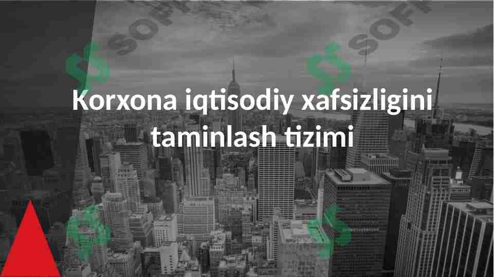 Korxona iqtisodiy xafsizligini taminlash tizimi 1