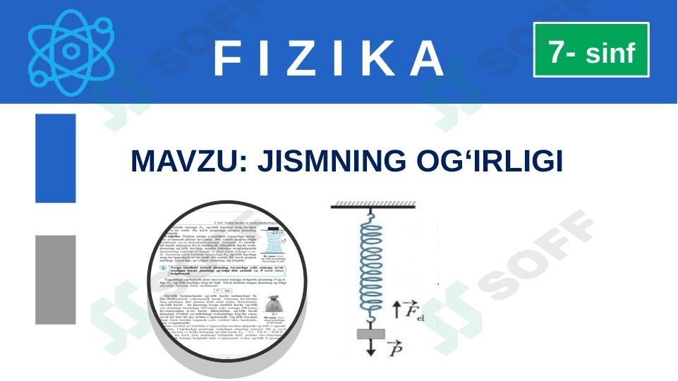 Jismning og'irligi 1