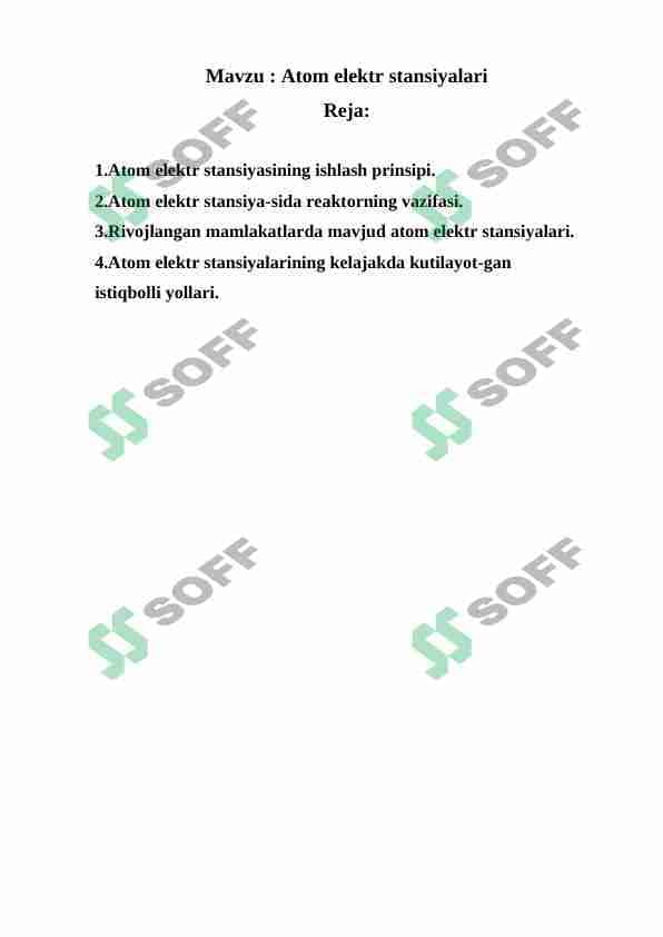 Atom elektr stansiyalari 1