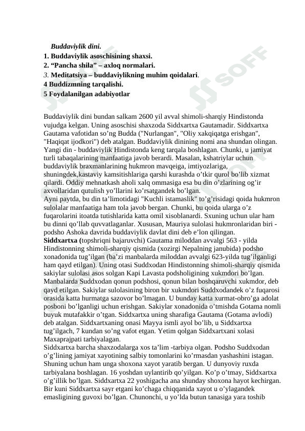Buddaviylik talimoti 1