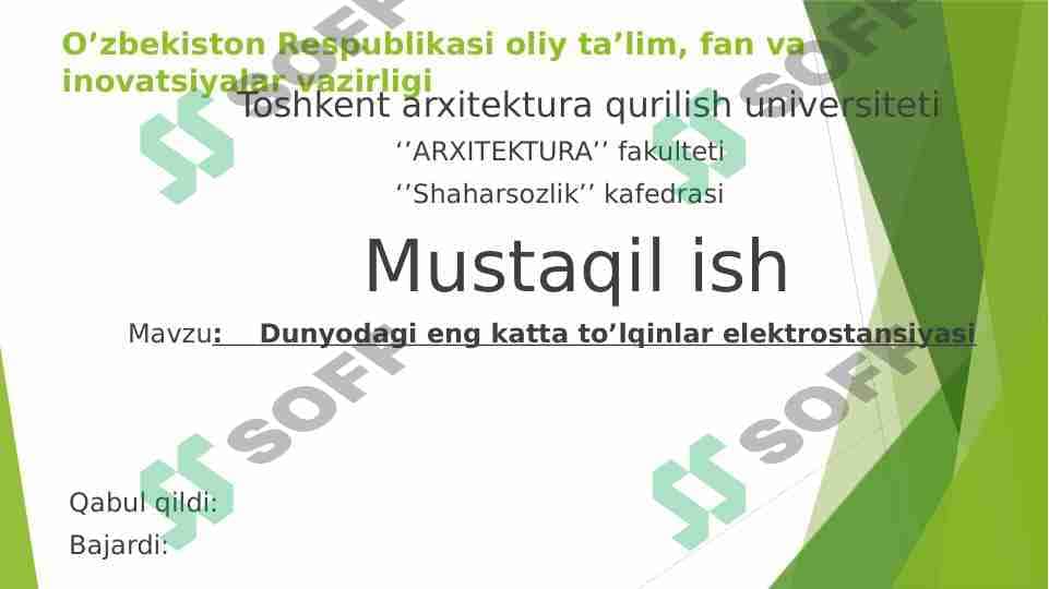 Dunyodagi eng katta toʻlqinlar elektrostansiyasi 1