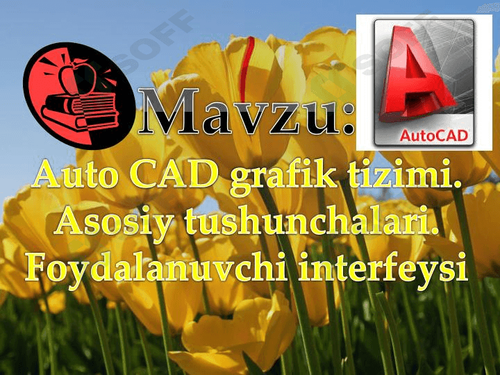 Auto CAD grafik tizimi. Asosiy tushunchalari. 1
