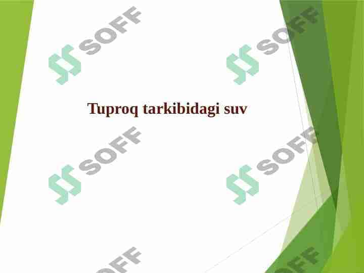 Tuproq tarkibidagi suv 1