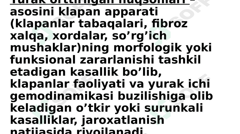 Yurak оrttirilgаn nuqsоnlаri 1